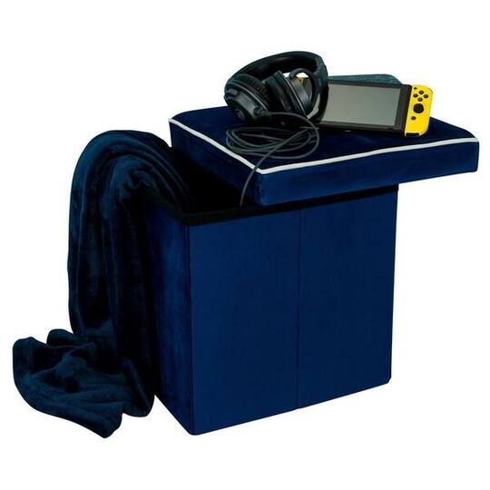 Simplify Collapsible Velvet Storage Ottoman